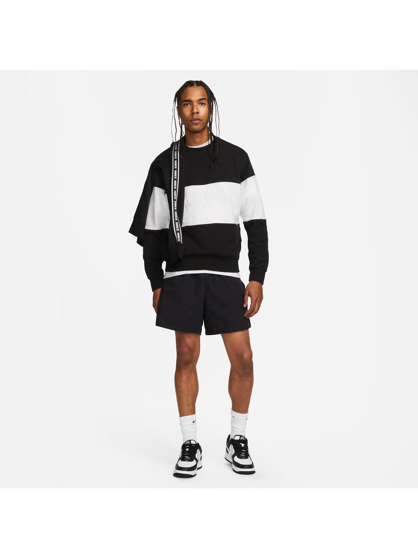 Nike Club Colour Block Crew Sweat Black very
