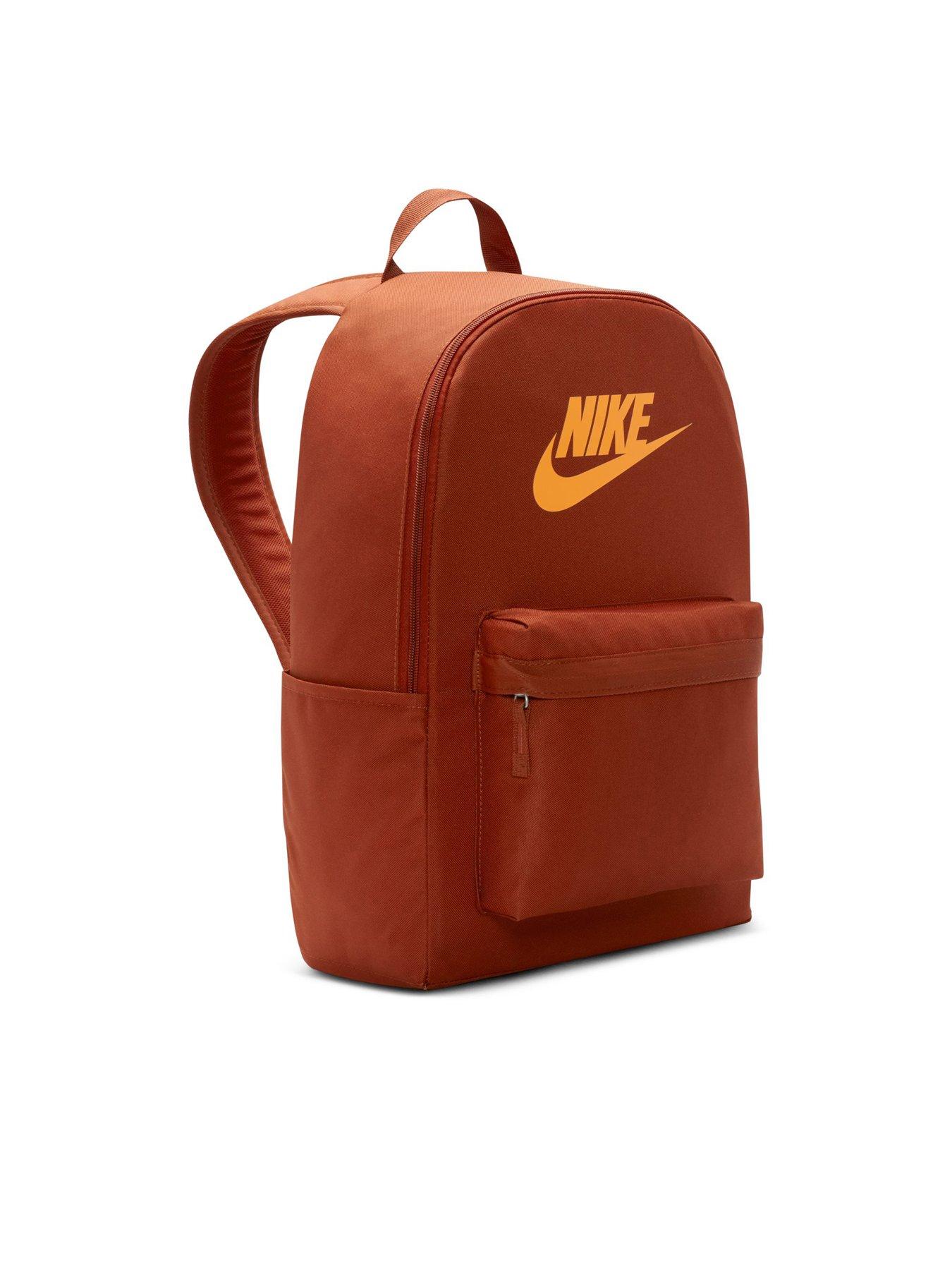 Orange and clearance black nike backpack