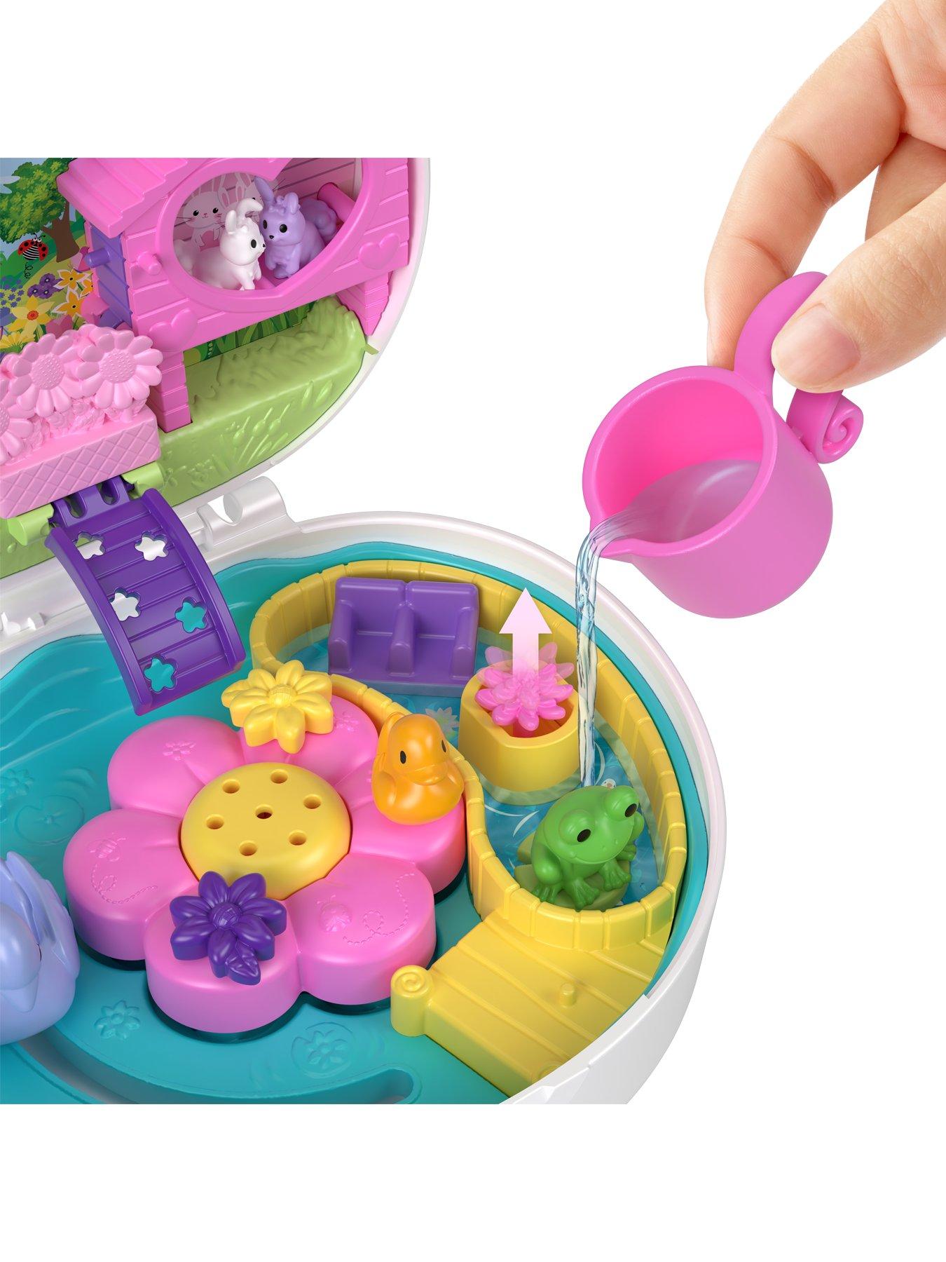 Polly Pocket Flower Garden Bunny Compact Micro Doll Playset | Very.co.uk