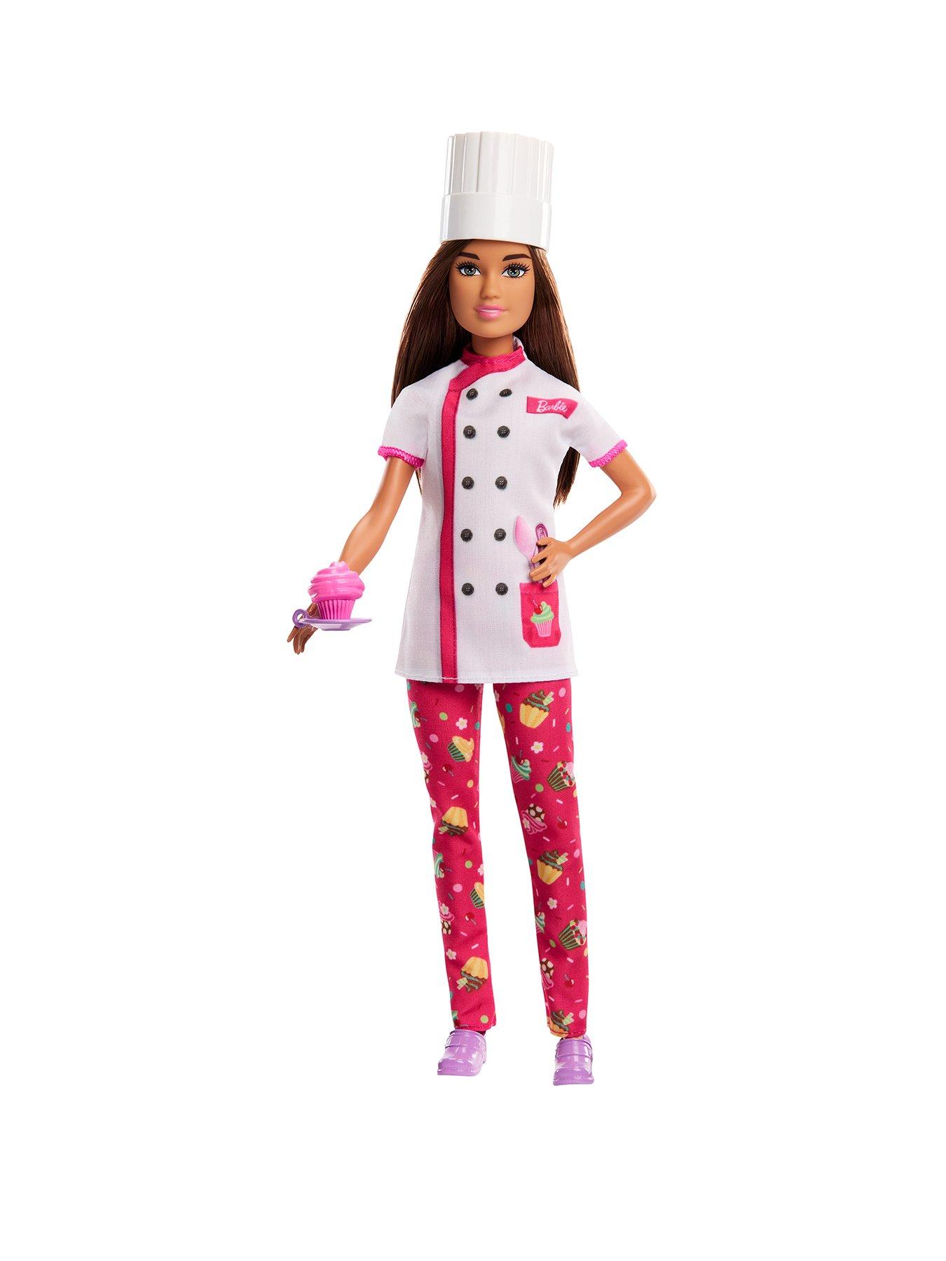 Barbie careers bakery store chef doll and playset