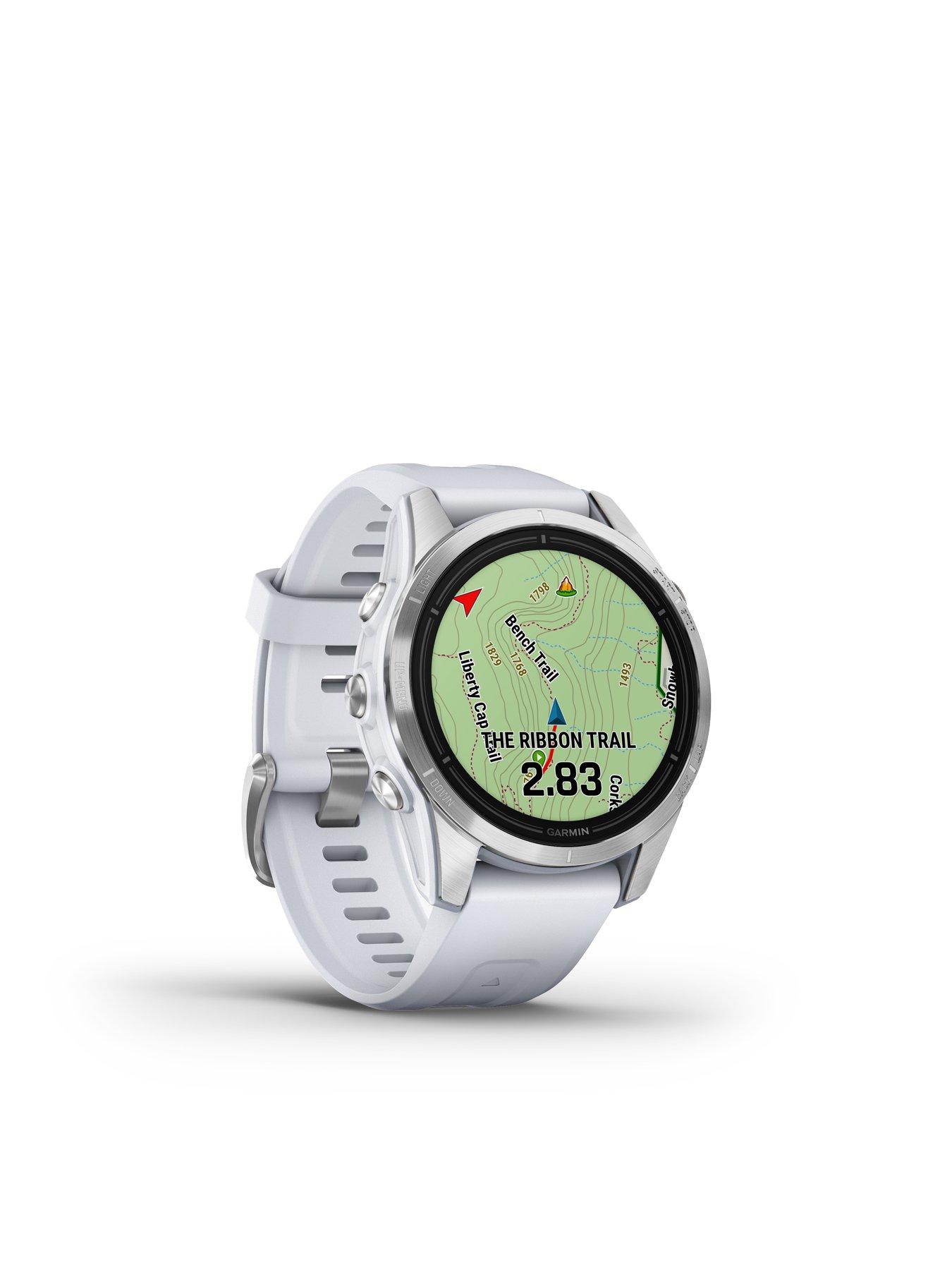 Image 4 of 6 of Garmin Epix Pro 42mm, Stainless Steel, White Stone Band