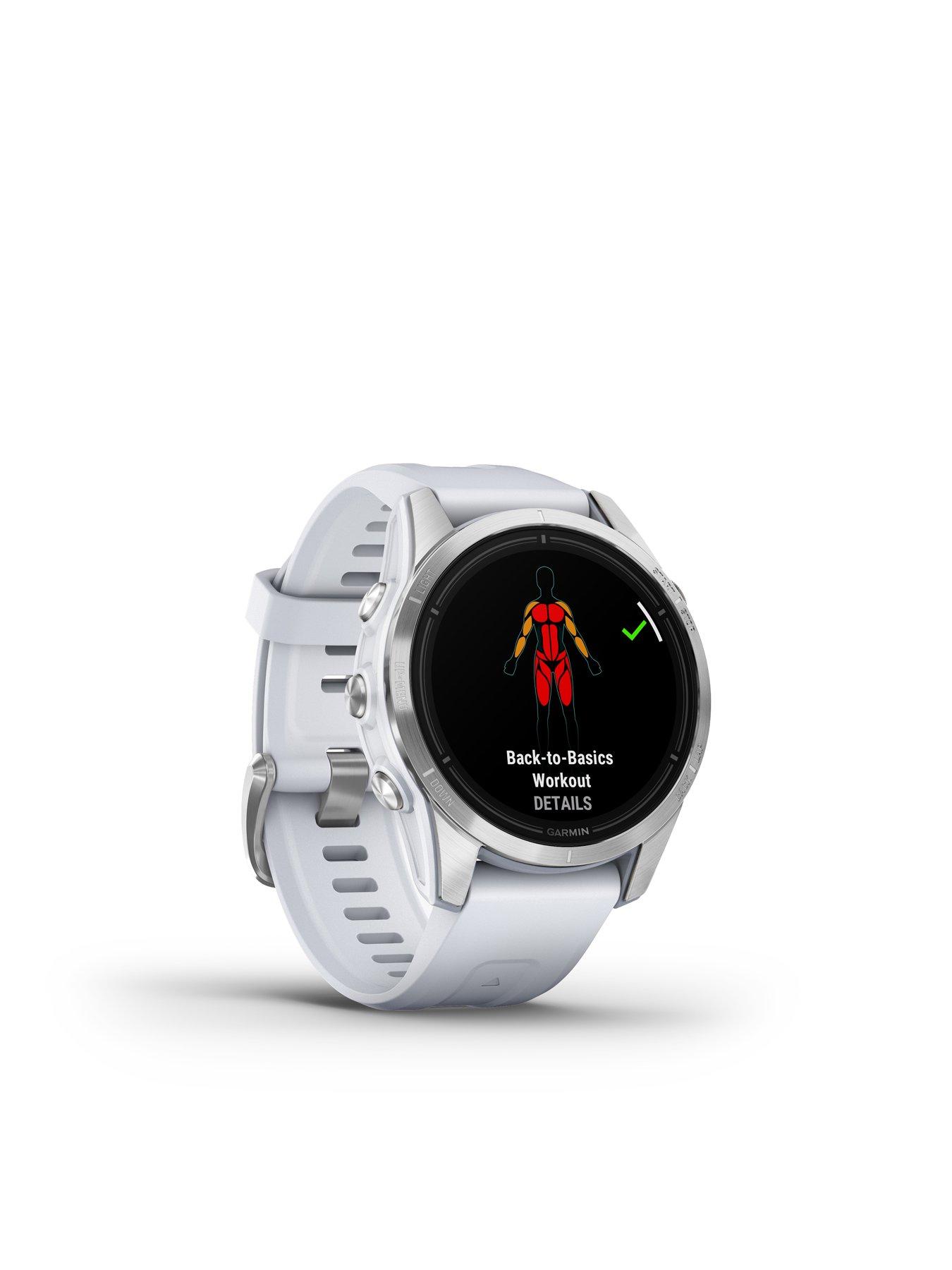 Image 5 of 6 of Garmin Epix Pro 42mm, Stainless Steel, White Stone Band