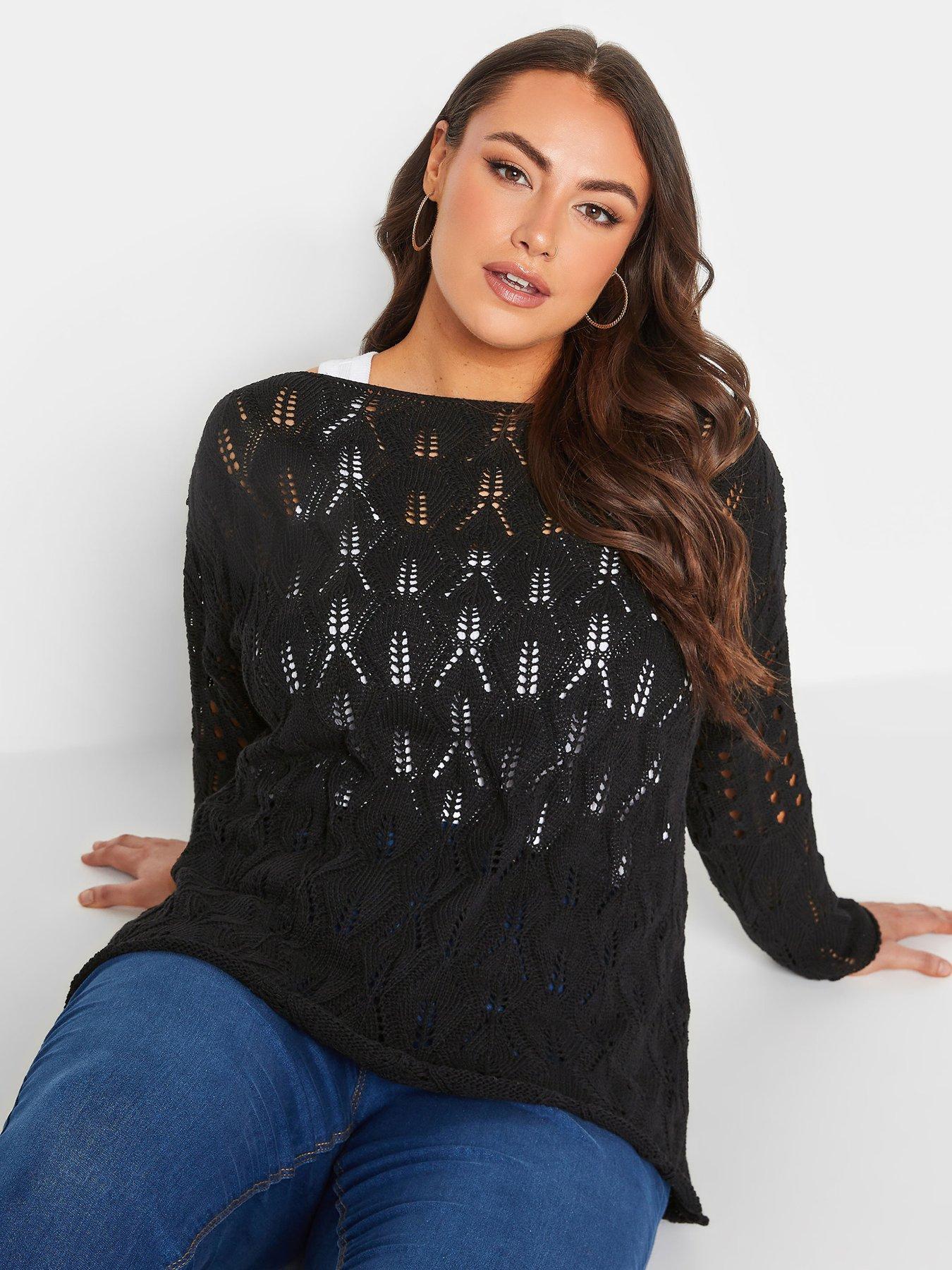 Black top crochet jumper