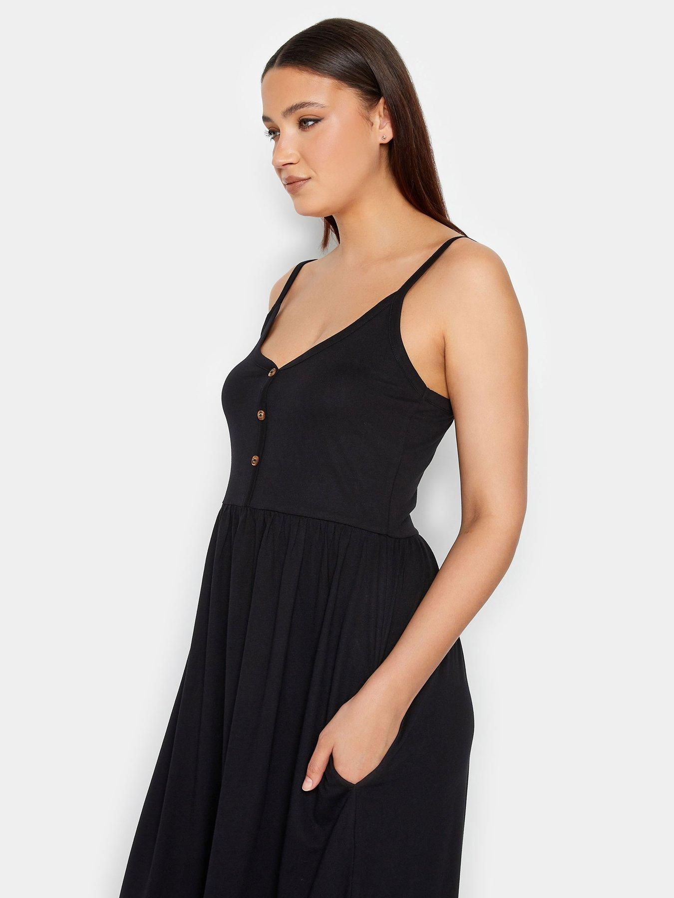 Button through cami dress hotsell