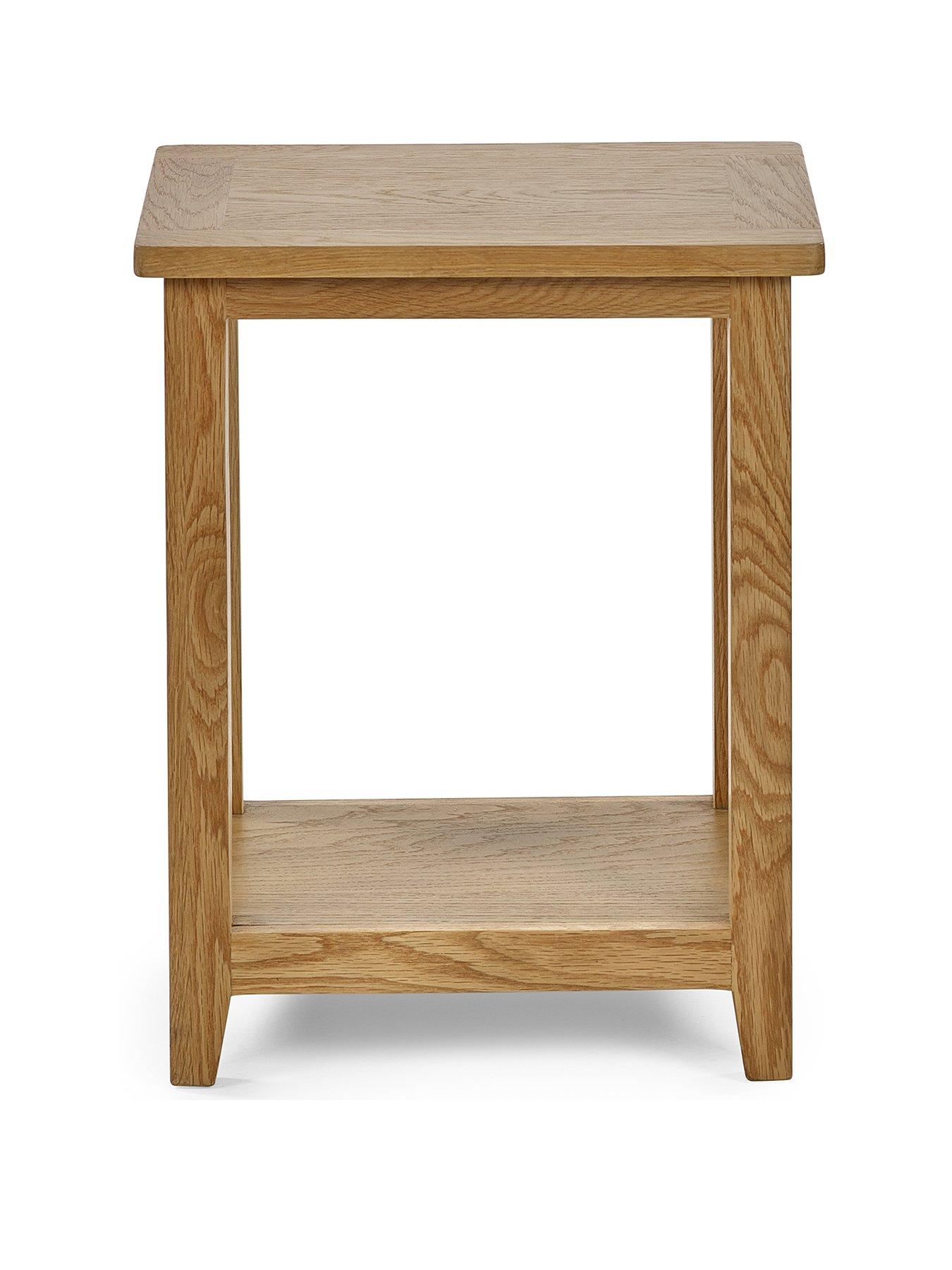 Image 2 of 4 of Julian Bowen Mallory Ready Assembled Solid Oak/Oak Veneer Lamp Table - FSC&reg; Certified