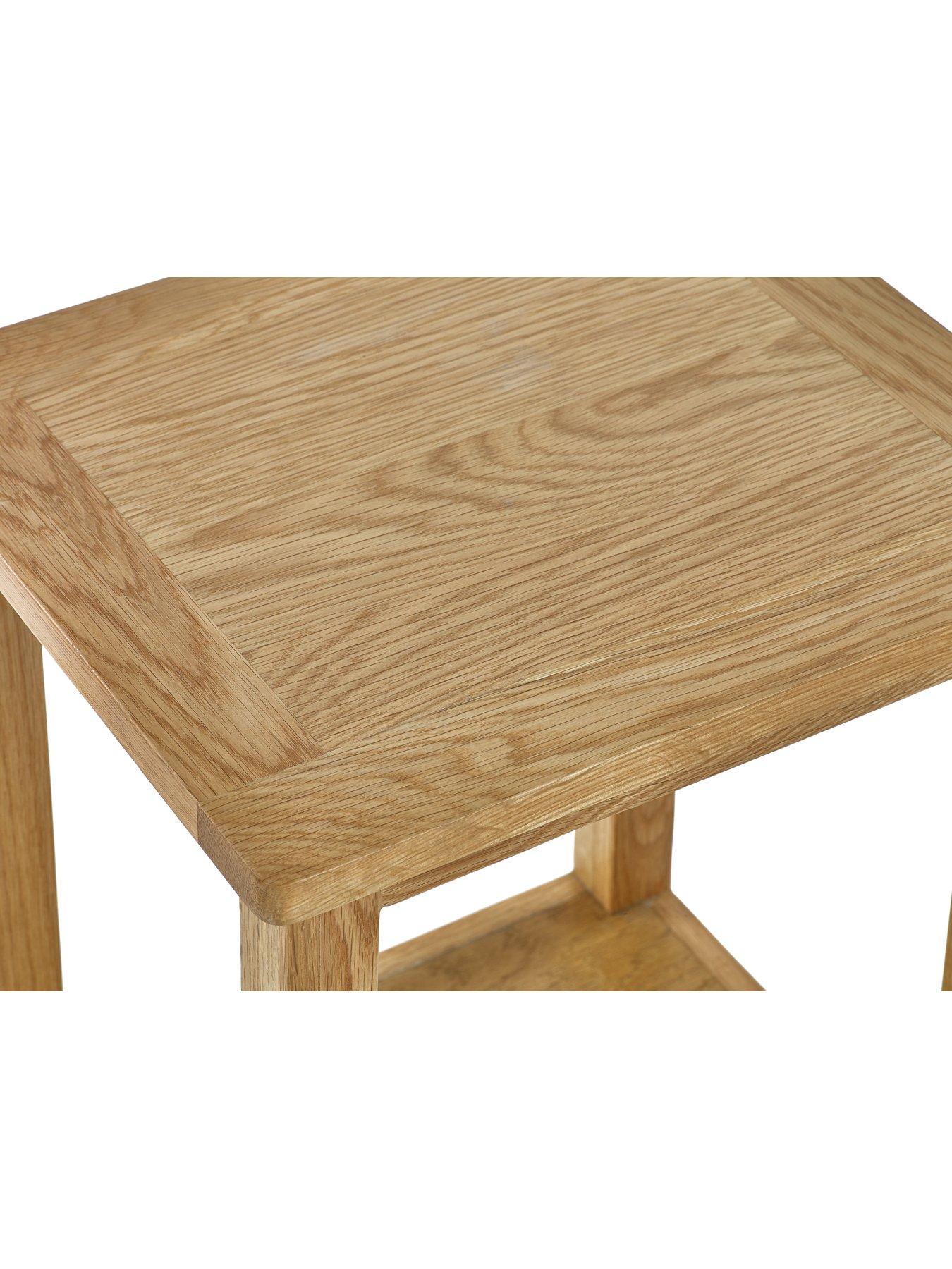 Image 4 of 4 of Julian Bowen Mallory Ready Assembled Solid Oak/Oak Veneer Lamp Table - FSC&reg; Certified
