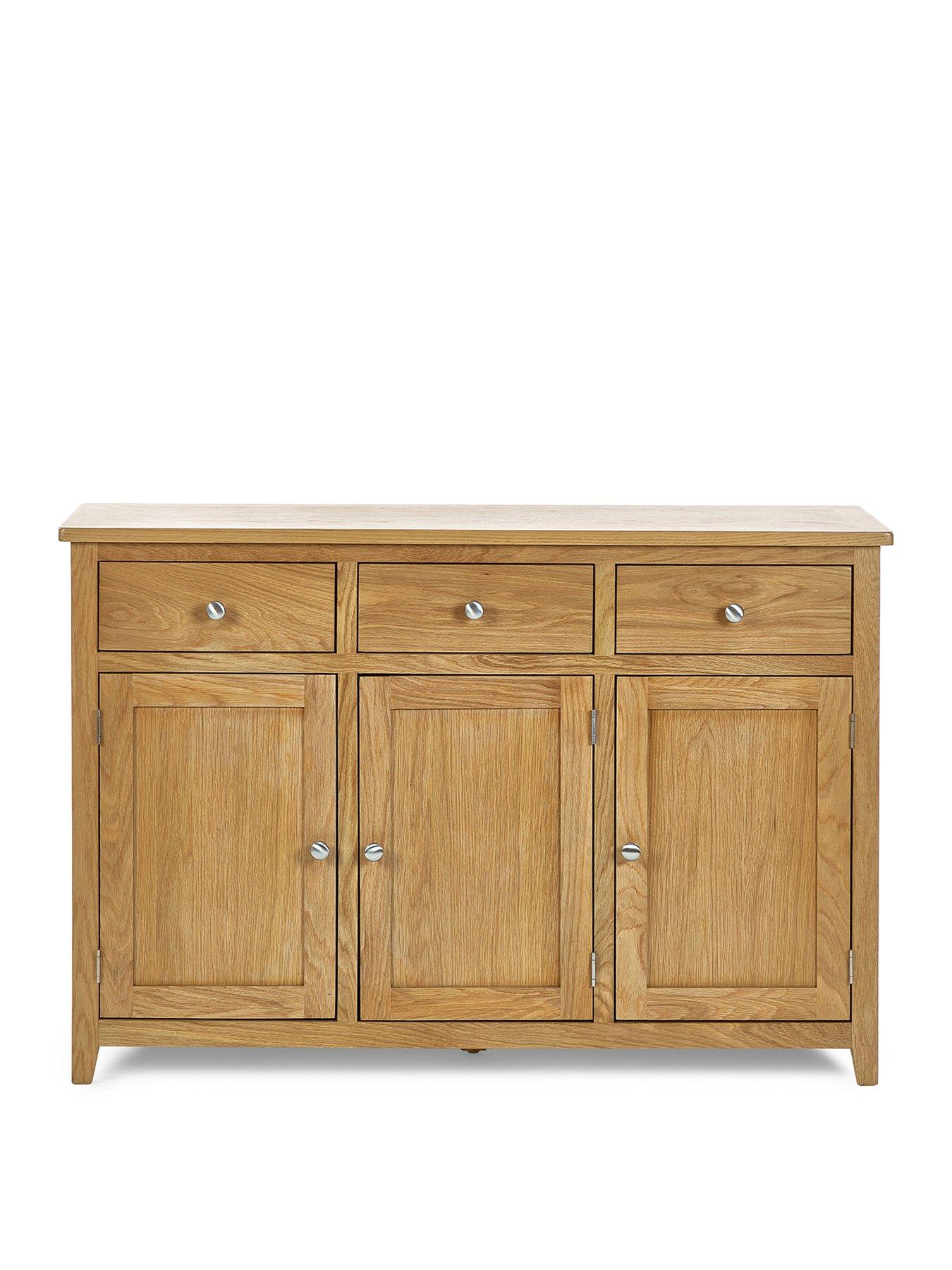 Image 2 of 5 of Julian Bowen Mallory Ready Assembled Large Solid Oak/Oak Veneer&nbsp;Sideboard - FSC&reg; Certified