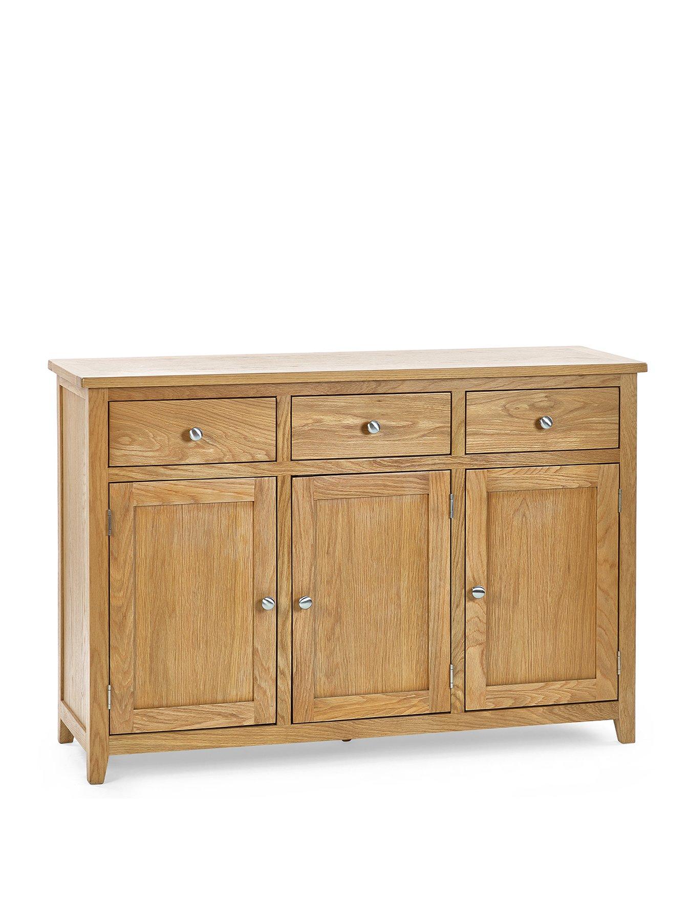 Image 3 of 5 of Julian Bowen Mallory Ready Assembled Large Solid Oak/Oak Veneer&nbsp;Sideboard - FSC&reg; Certified