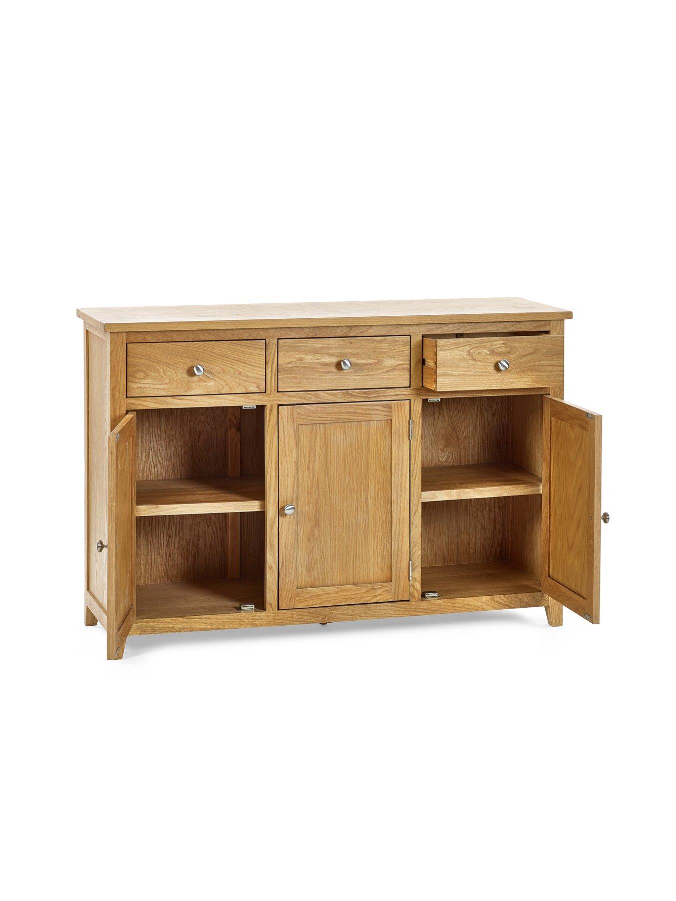 Image 4 of 5 of Julian Bowen Mallory Ready Assembled Large Solid Oak/Oak Veneer&nbsp;Sideboard - FSC&reg; Certified