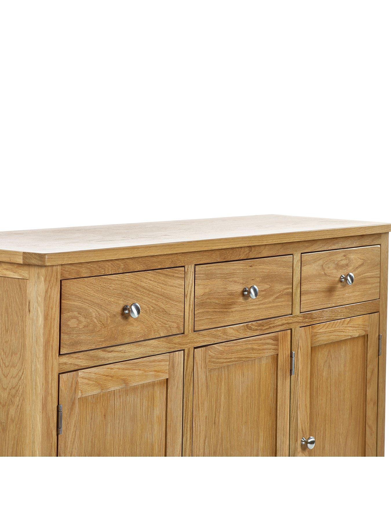 Image 5 of 5 of Julian Bowen Mallory Ready Assembled Large Solid Oak/Oak Veneer&nbsp;Sideboard - FSC&reg; Certified