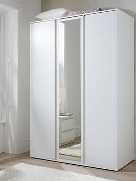 Product photograph of Everyday Lisson 3 Door Mirrored Wardrobe - White - Fsc Reg Certified from very.co.uk