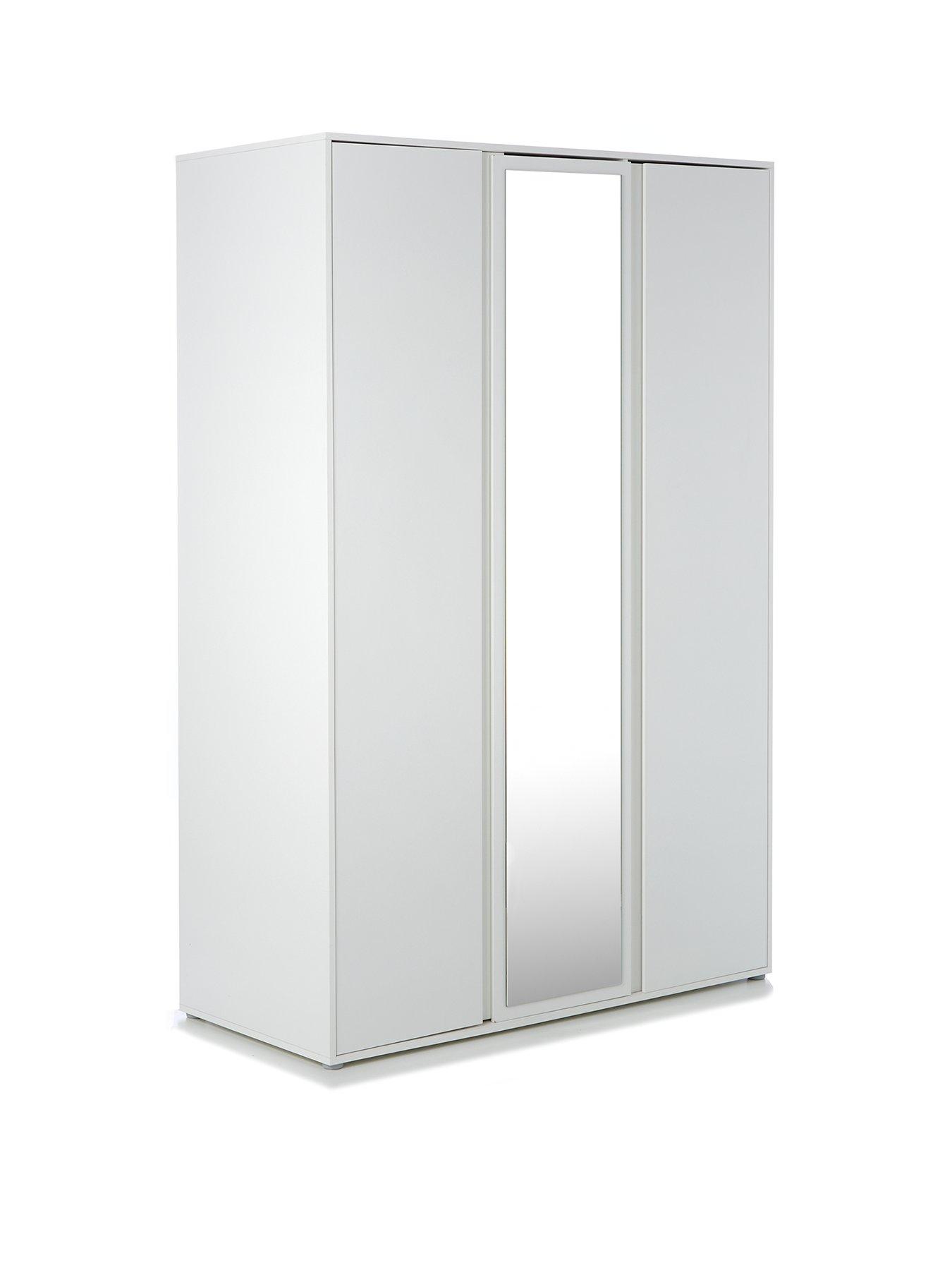 Image 3 of 7 of Very Home Lisson 3 Door Mirrored Wardrobe - White&nbsp;- FSC&reg; Certified