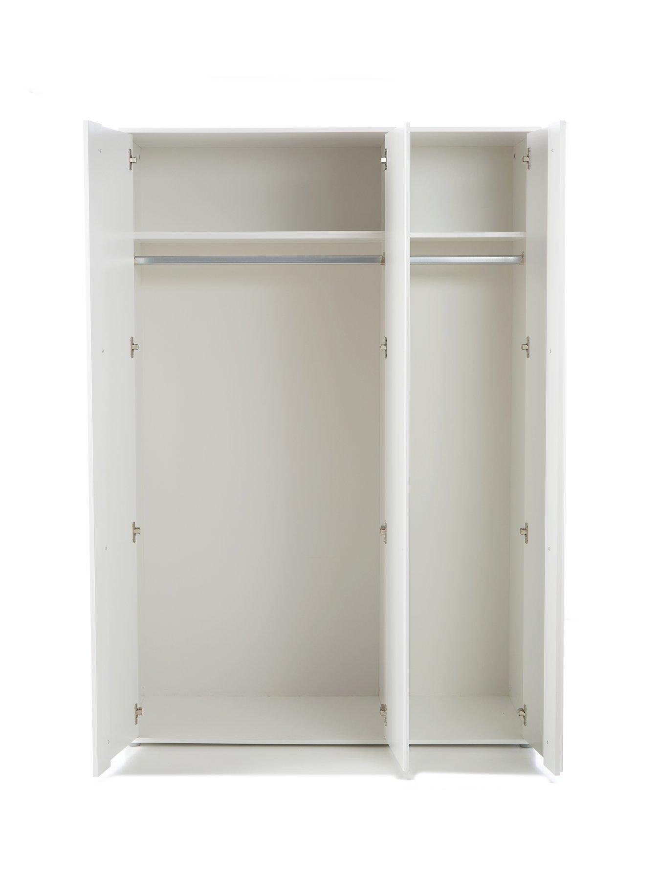Image 4 of 7 of Very Home Lisson 3 Door Mirrored Wardrobe - White&nbsp;- FSC&reg; Certified