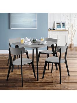 Product photograph of Julian Bowen Casa 90 Cm Dining Table - Grey from very.co.uk