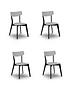  image of julian-bowen-casa-set-of-4-dining-chairs-grey