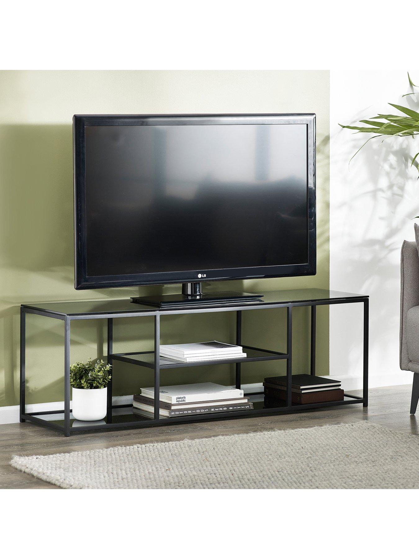 Product photograph of Julian Bowen Chicago Tv Unit - Black from very.co.uk
