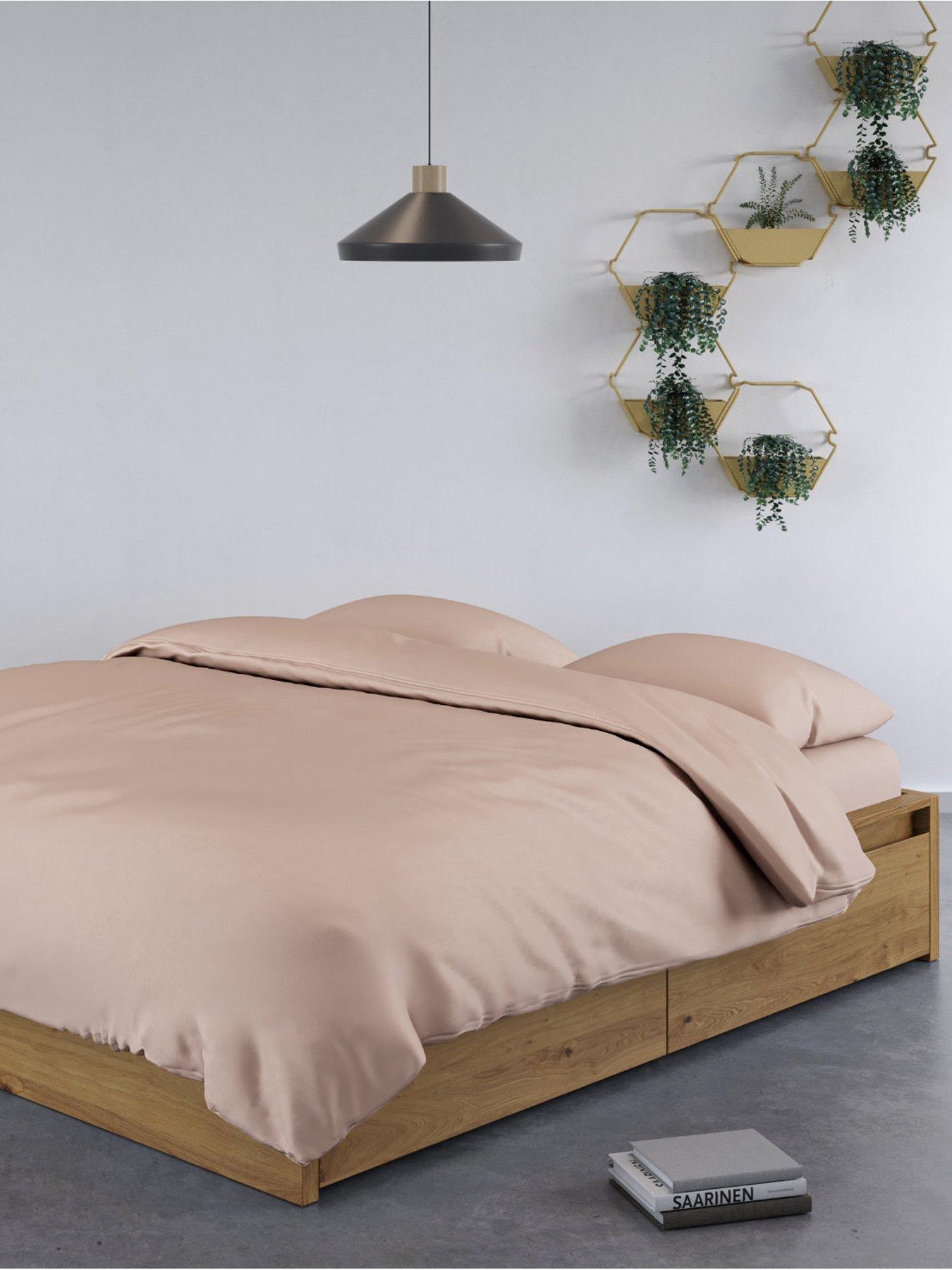 Product photograph of Panda London 100 Bamboo Duvet Cover - Pink from very.co.uk
