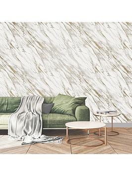 Product photograph of Rasch Dimension Marble Wallpaper - White from very.co.uk