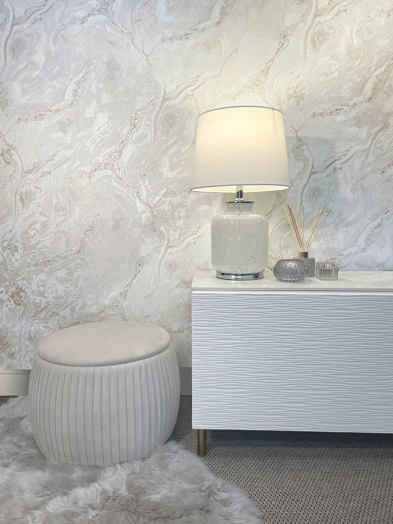 Image 1 of 3 of Rasch Palmetto Agate&nbsp;Wallpaper - Pearl