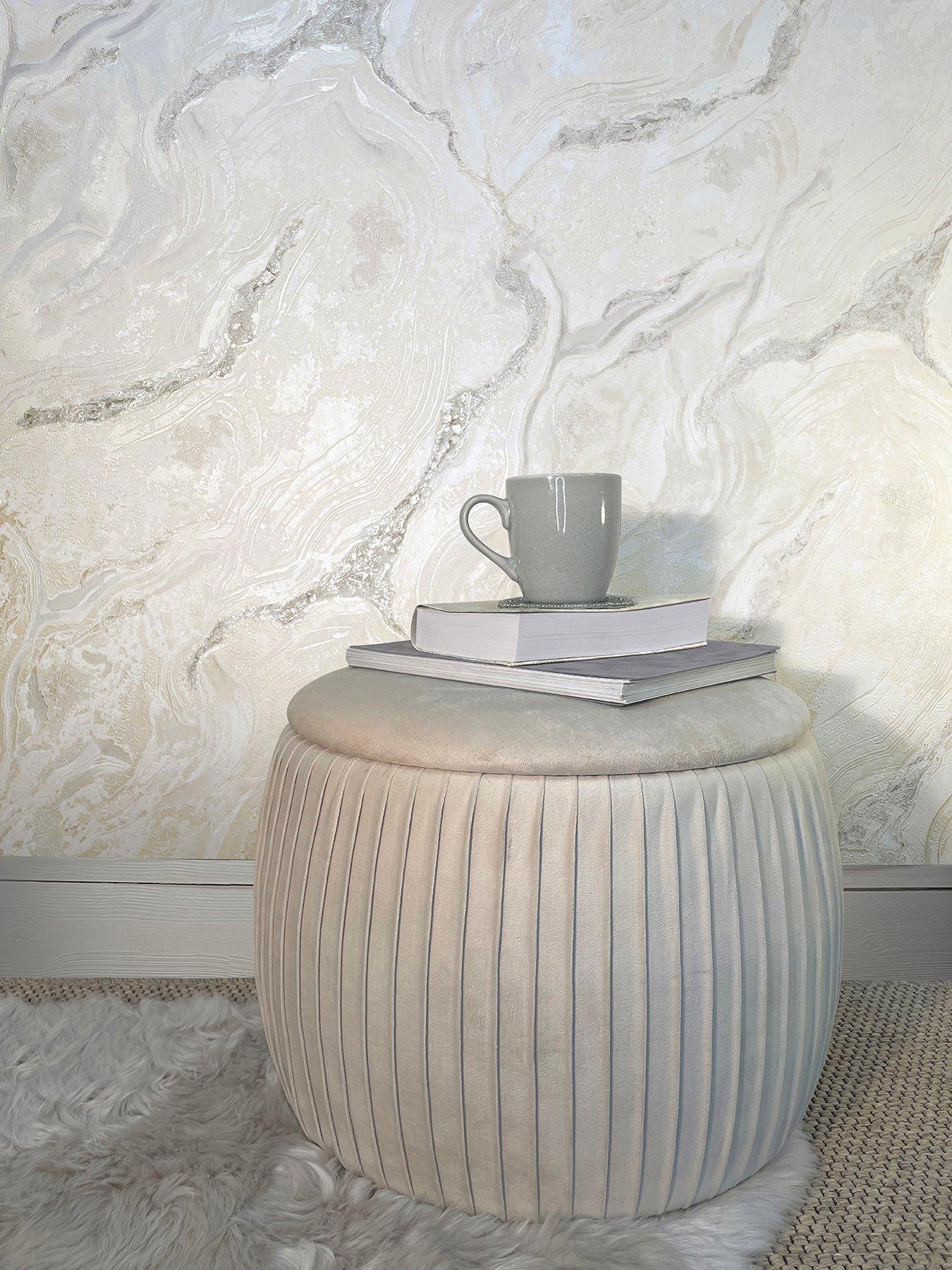 Image 3 of 3 of Rasch Palmetto Agate&nbsp;Wallpaper - Pearl