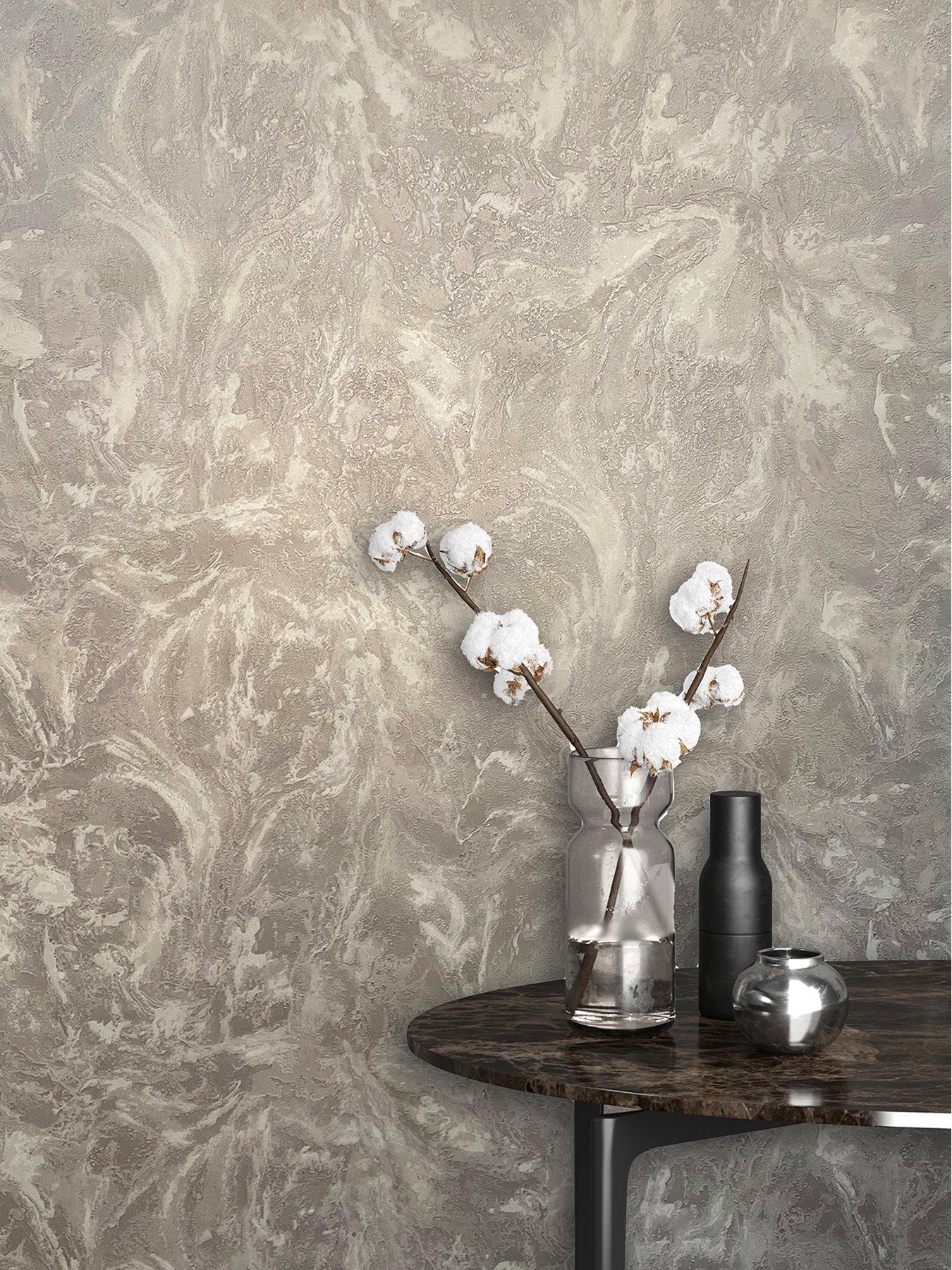 Rasch Sienna Marble Wallpaper - Grey