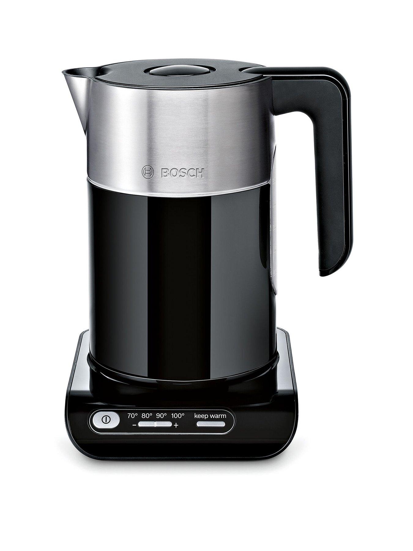 Product photograph of Bosch Styline Kettle - Black from very.co.uk