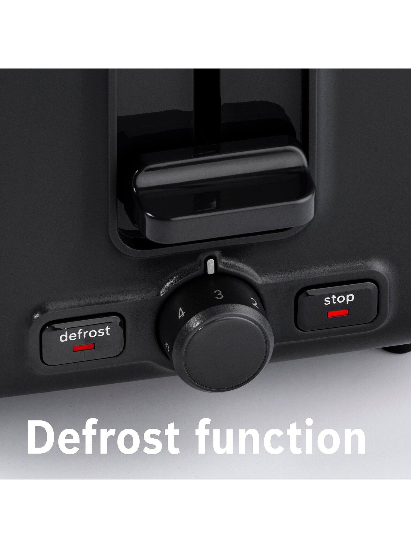 Image 4 of 7 of Bosch DesignLine TAT3P420GB 2-Slice&nbsp;Stainless Steel Toaster with 6 variable browning levels - Black