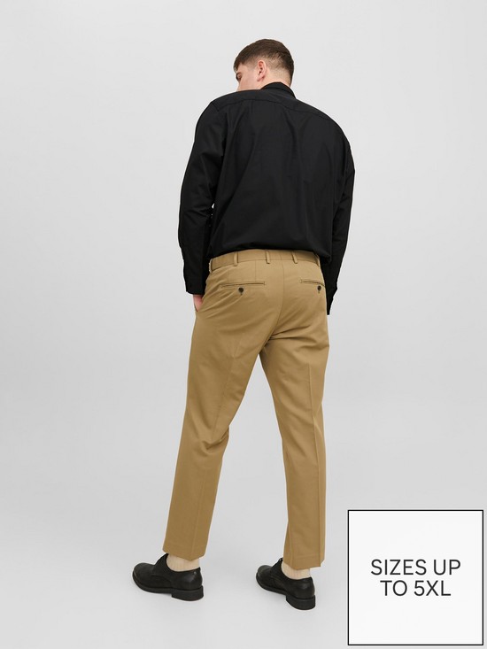 stillFront image of jack-jones-plus-long-sleeve-regular-fit-shirt-black