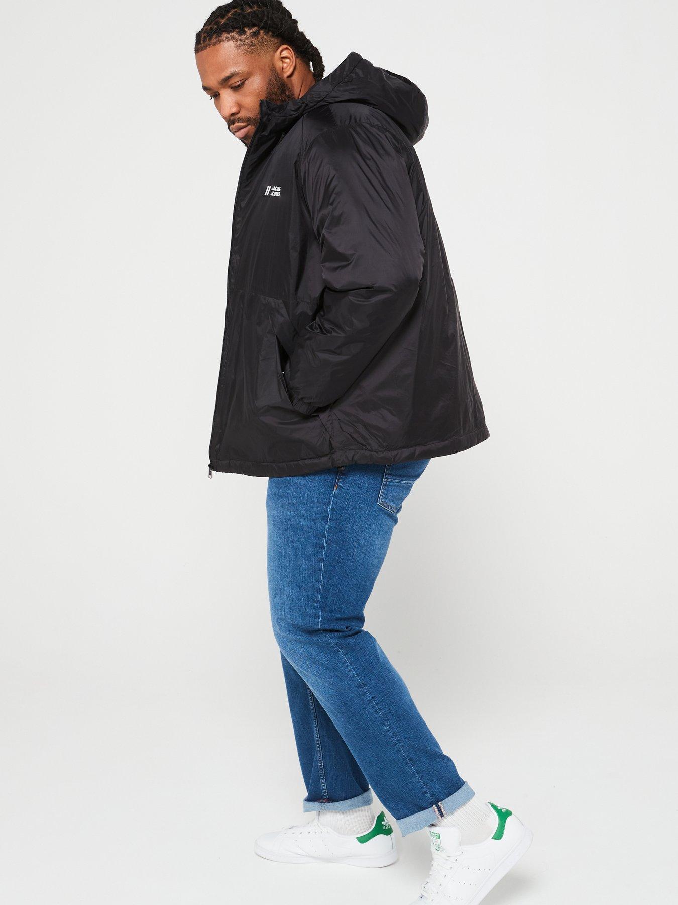 Jack & Jones Jack & Jones Plus Mid Weight Padded Hooded Jacket - Black ...