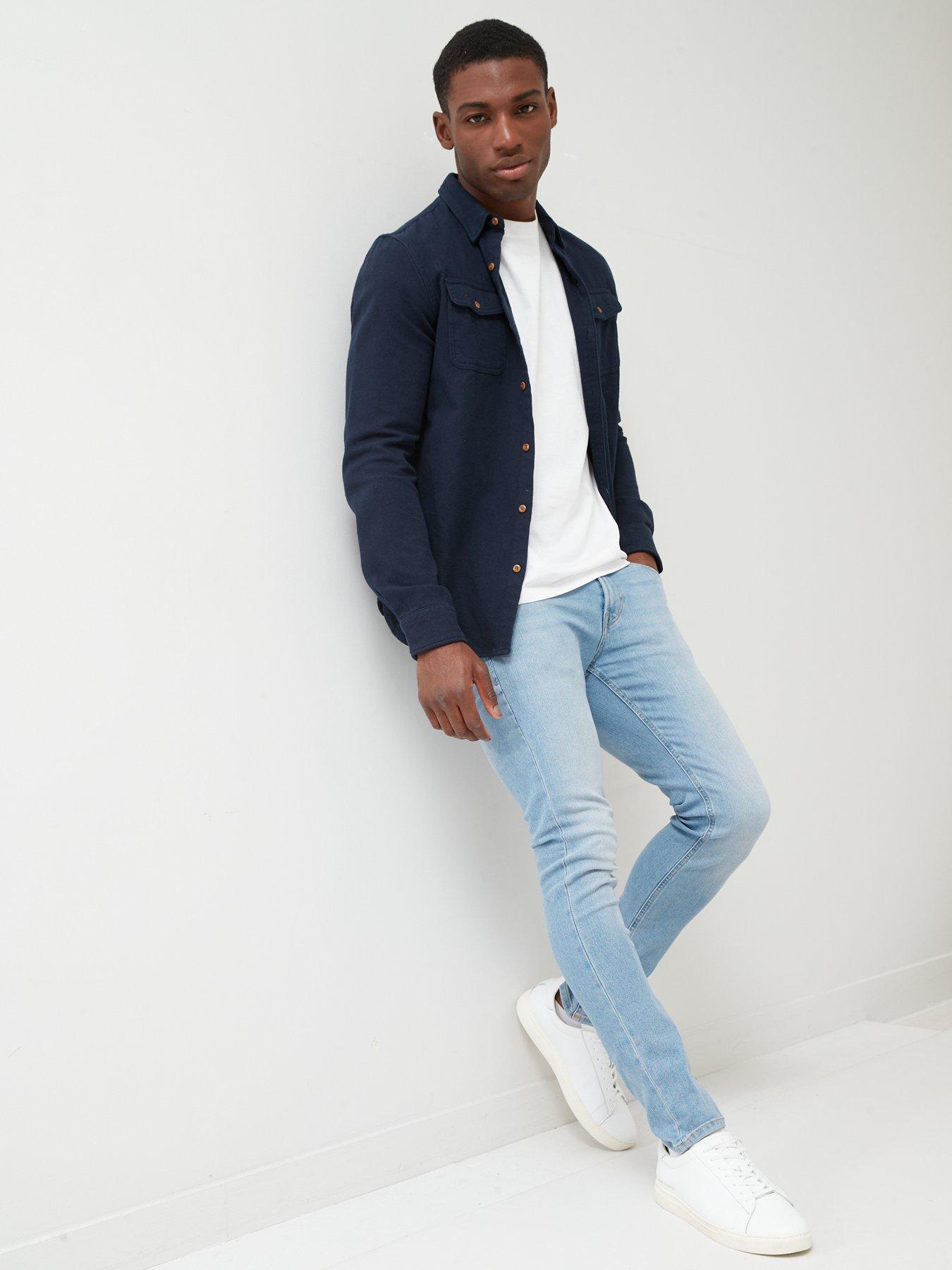 Image 4 of 5 of Jack & Jones Liam Skinny Fit Jeans - Light Wash