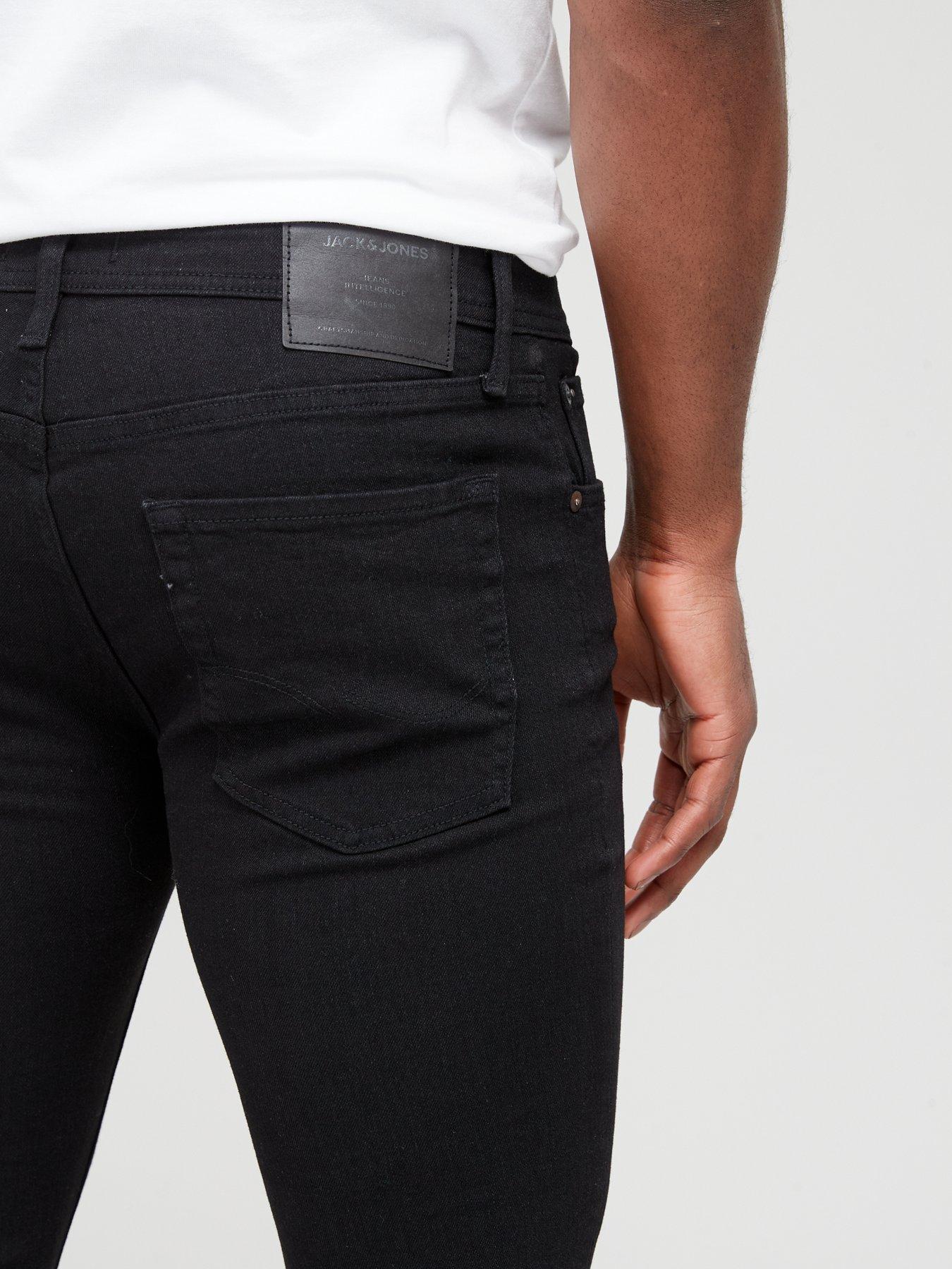 Image 4 of 5 of Jack & Jones Liam Skinny Fit Jeans - Black