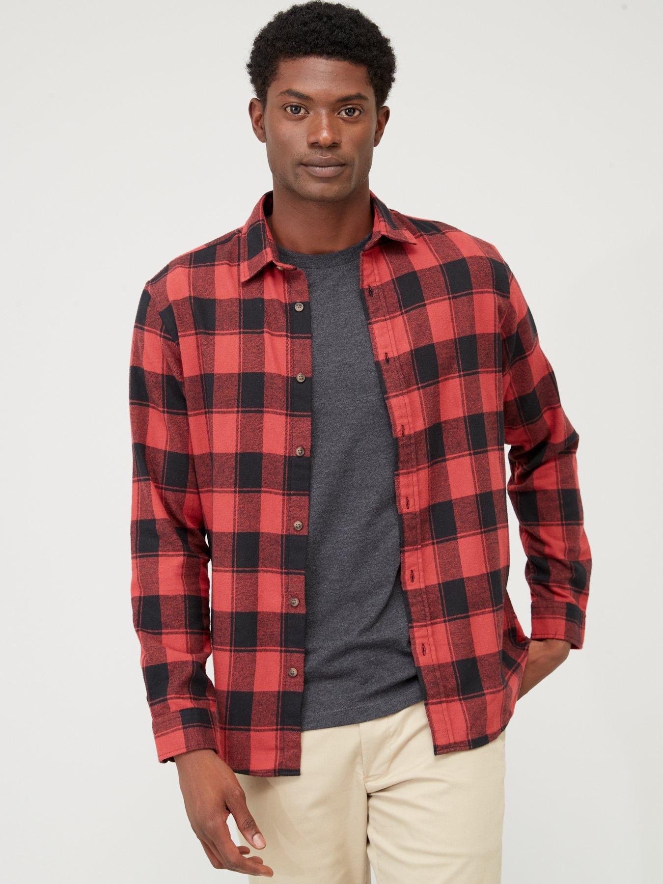 jack-jones-jack-amp-jones-plain-fall-buffalo-long-sleeve-shirt-red