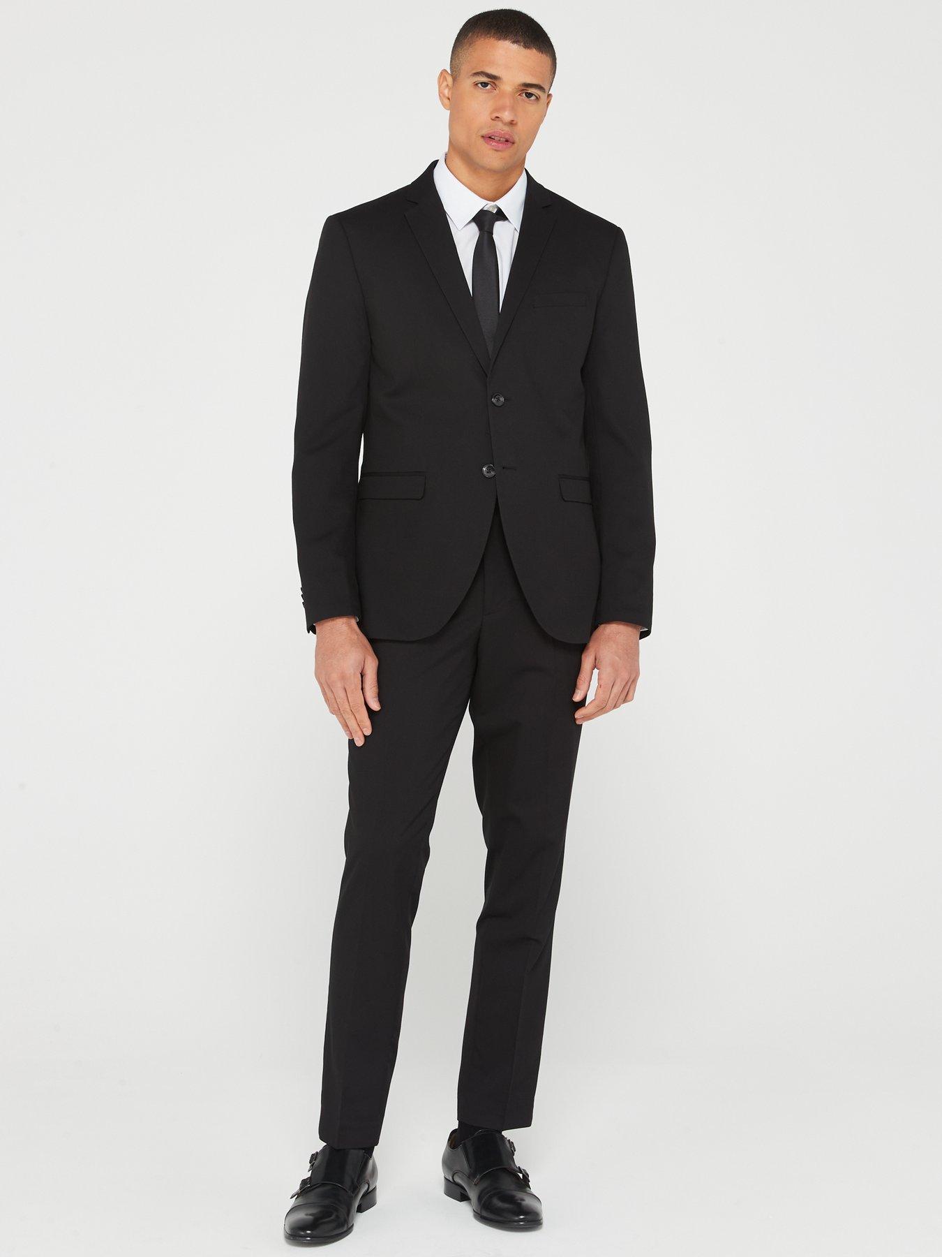 undefined Super Slim Fit Two Piece Suit - Black