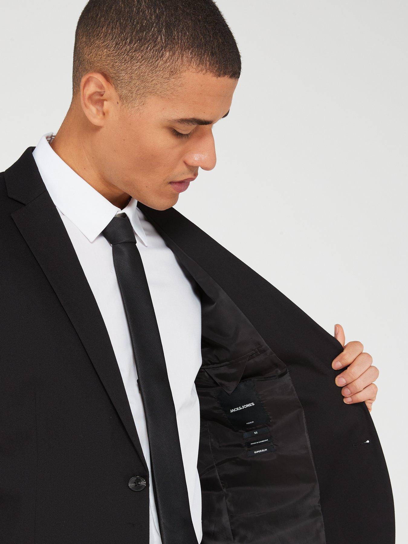 Image 5 of 6 of Jack & Jones Super Slim Fit Two Piece Suit - Black