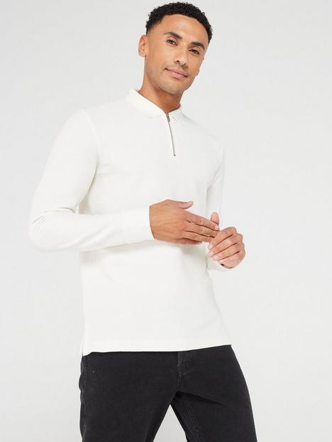 jack-jones-premium-long-sleeve-zip-polo-shirt-white