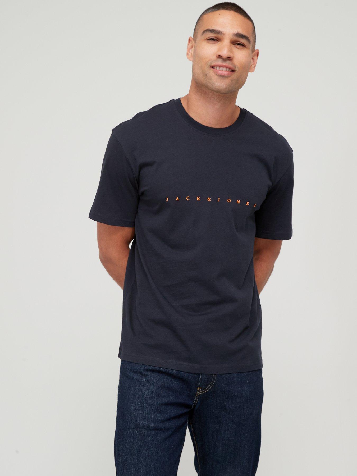 Jack & Jones Chest Logo T-Shirt, Dark Navy, Size S, Men