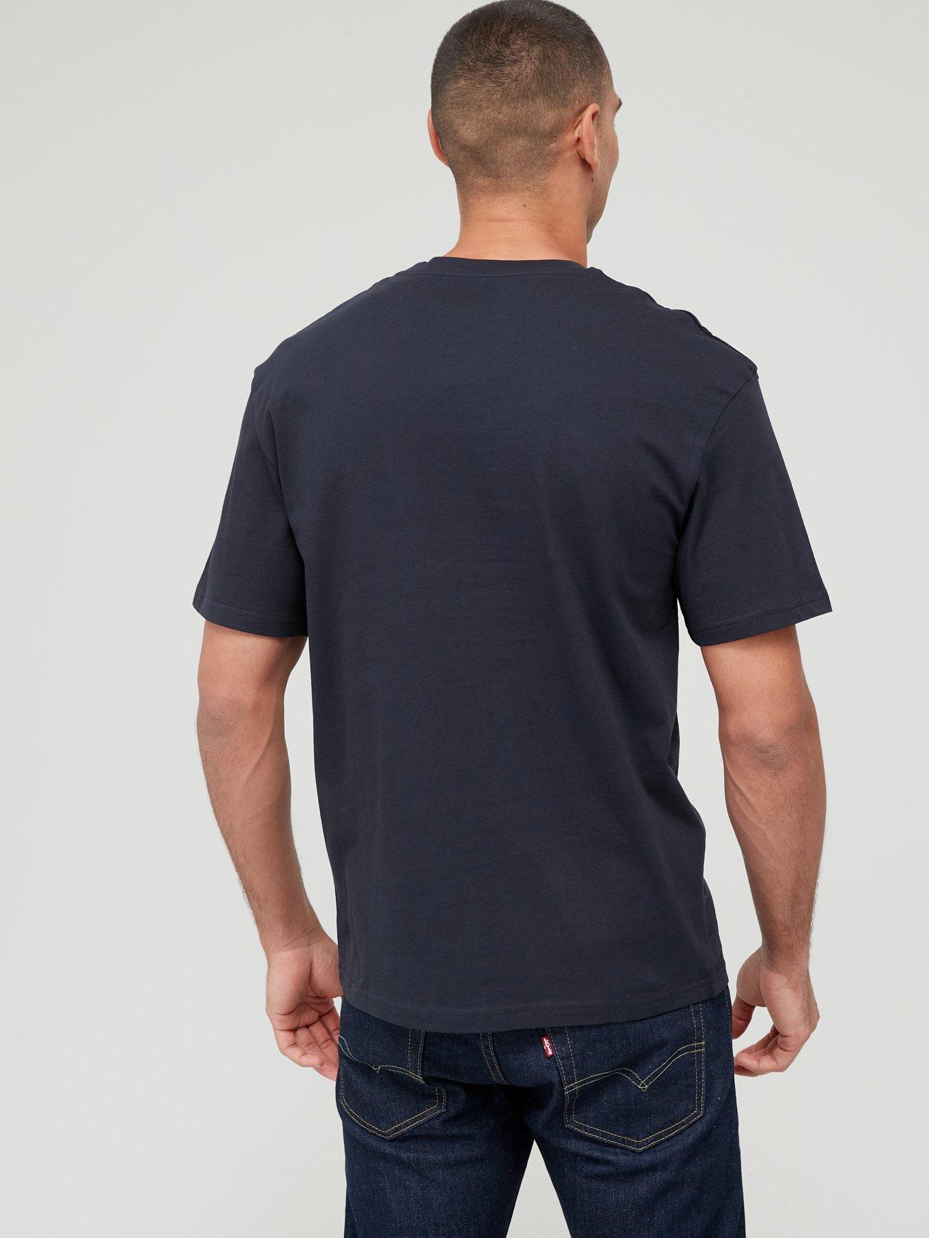 Image 2 of 4 of Jack & Jones Chest Logo T-Shirt - Navy