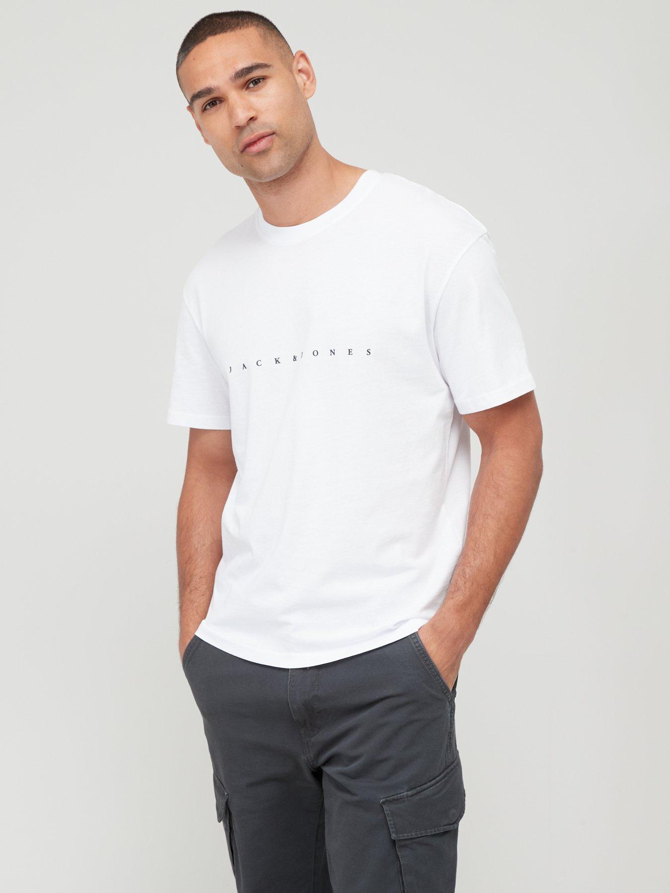 Image 1 of 4 of Jack & Jones Chest Logo T-Shirt - White