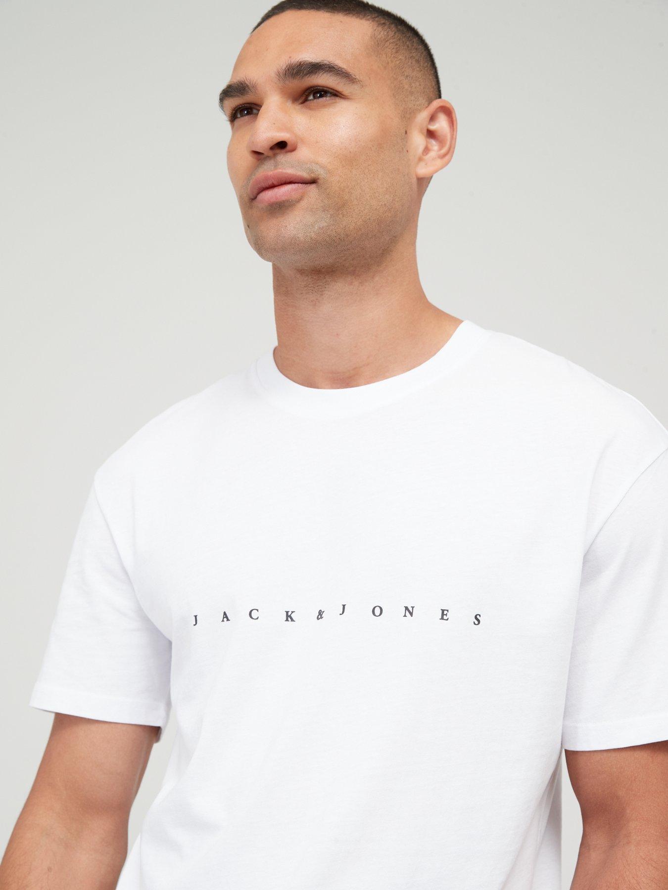 Image 4 of 4 of Jack & Jones Chest Logo T-Shirt - White