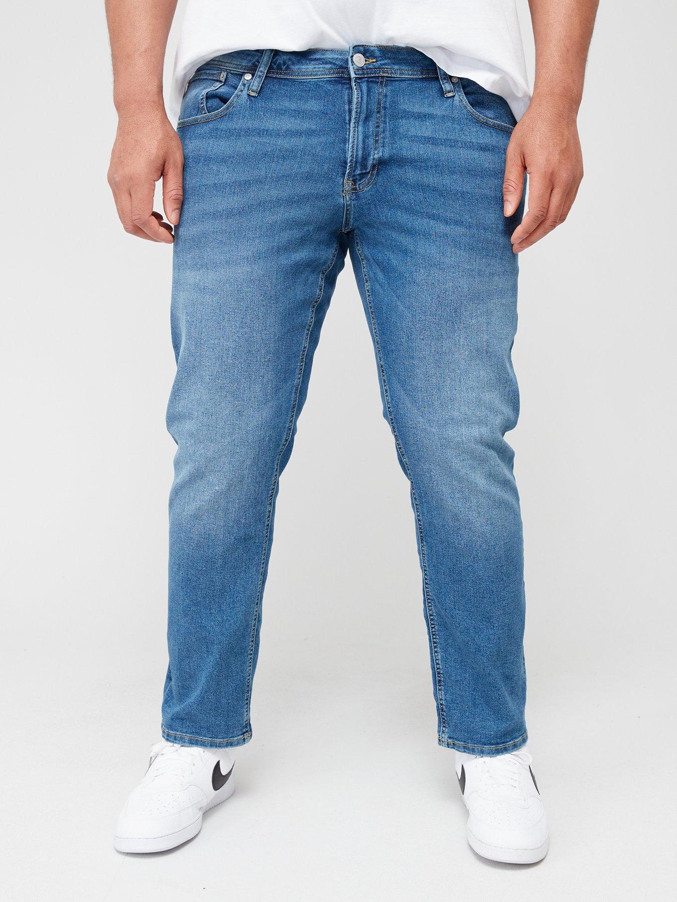 Jack & Jones Plus Glenn Slim Fit Jeans - Mid Wash | Very.co.uk