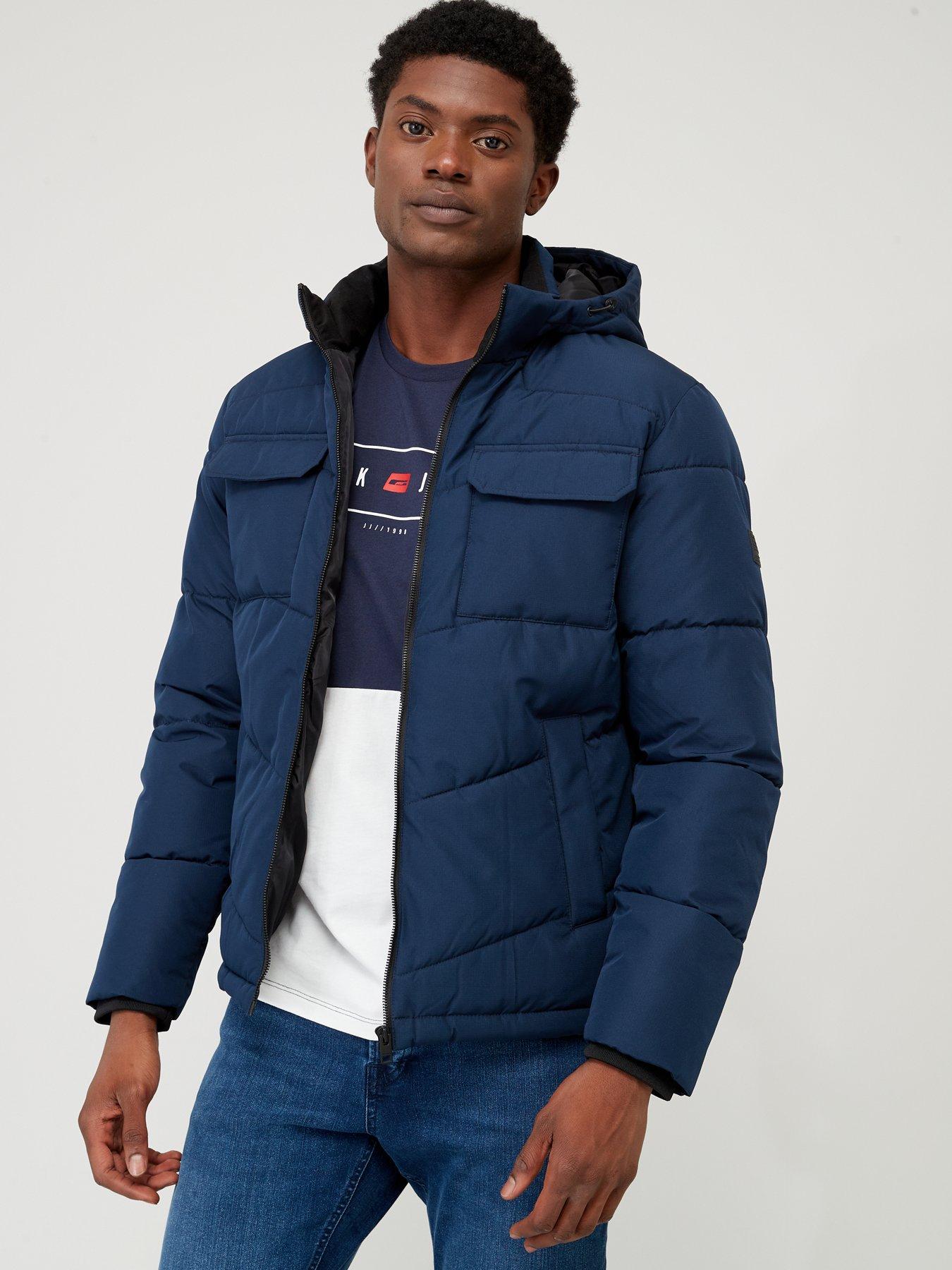 Jack and jones hooded puffer online jacket