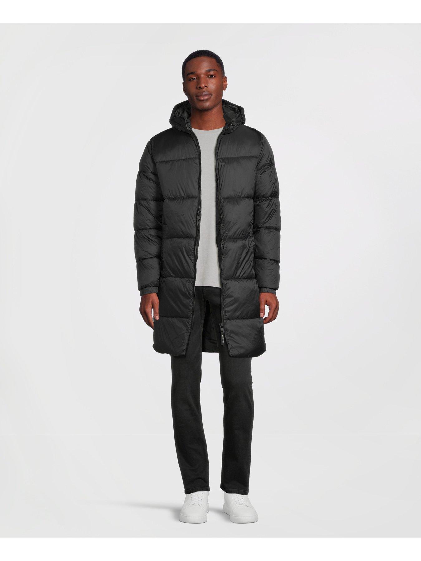 LONG PUFFER COAT - Black