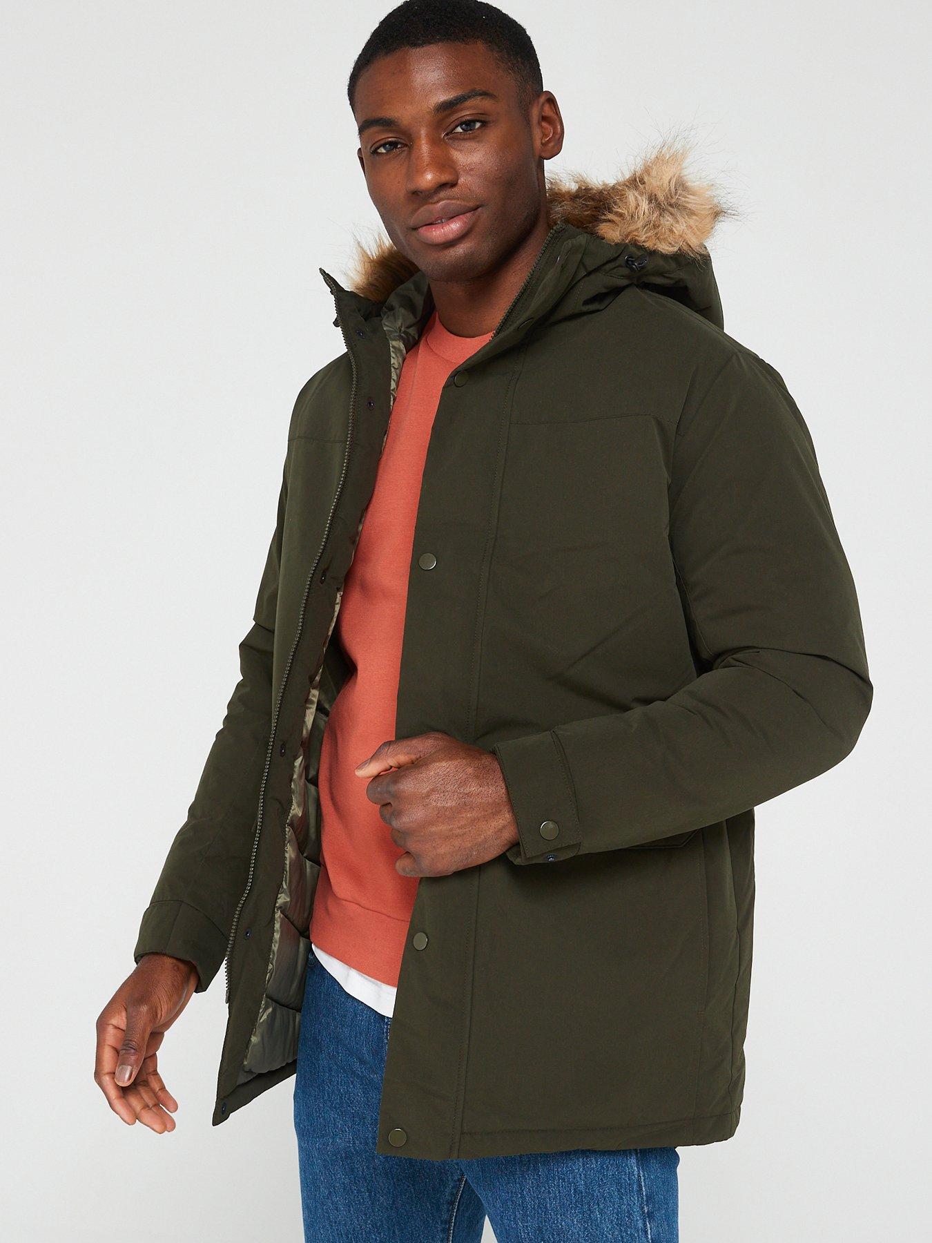 Mens on sale overcoat khaki