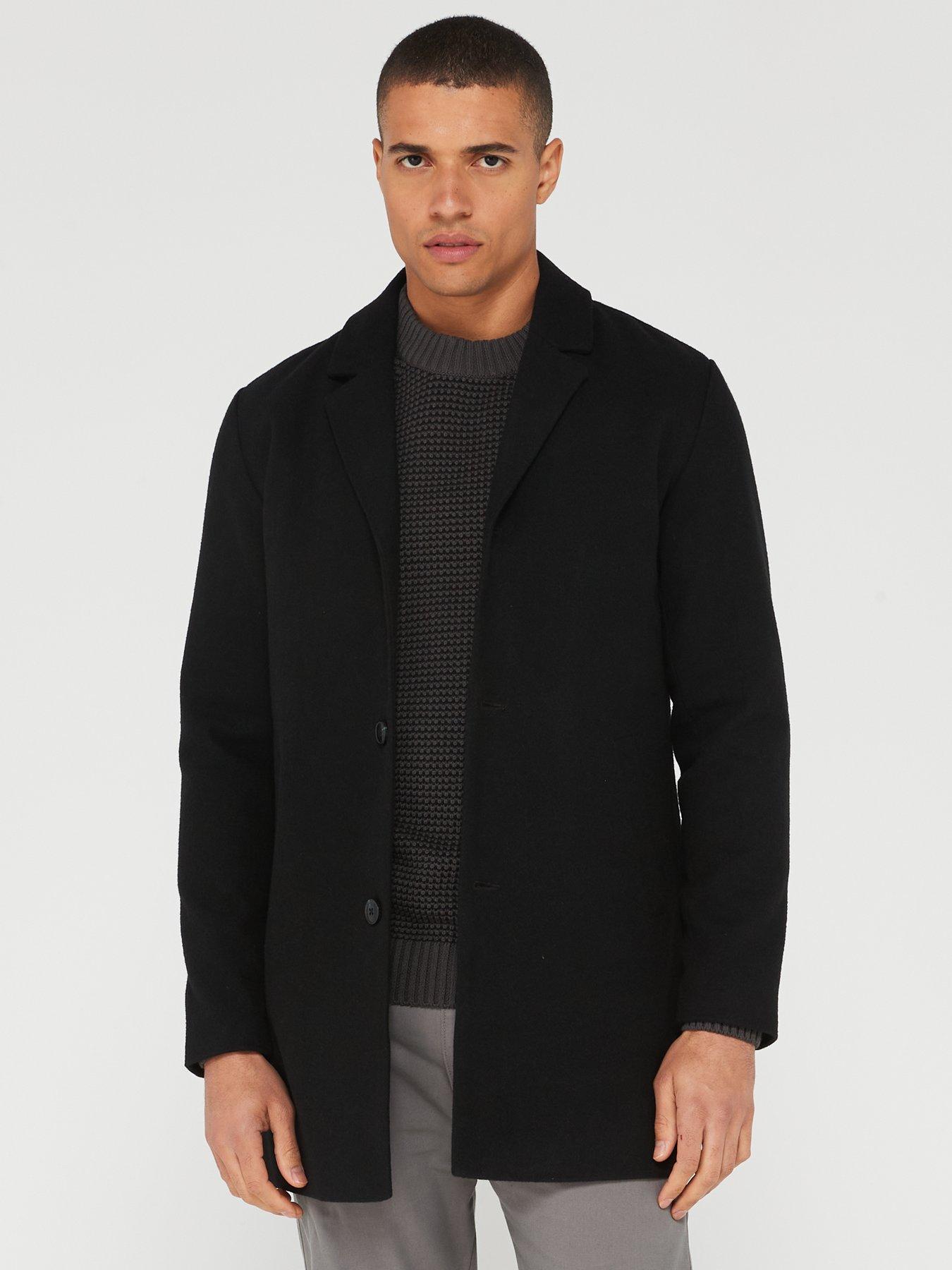 Jack and jones hot sale black coat