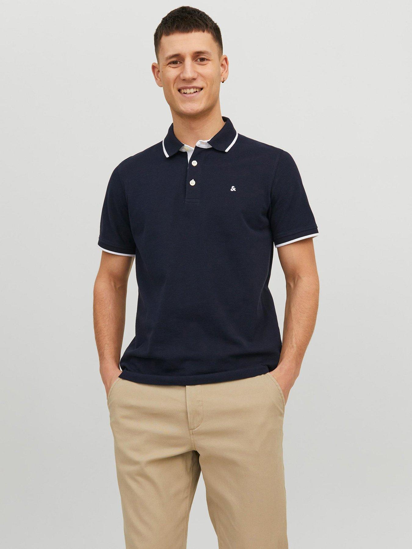 undefined Paulos Tipped Polo Shirt - Navy
