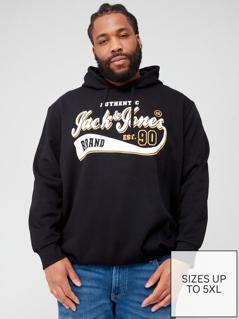 jack-jones-jack-amp-jones-plus-large-logo-overhead-hoodie-black