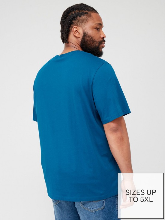 stillFront image of jack-jones-jack-amp-jones-plus-large-logo-t-shirt-blue