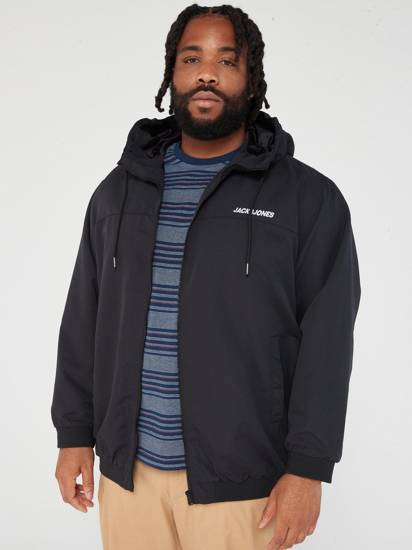 undefined Plus Rush Hooded Bomber Jacket - Black