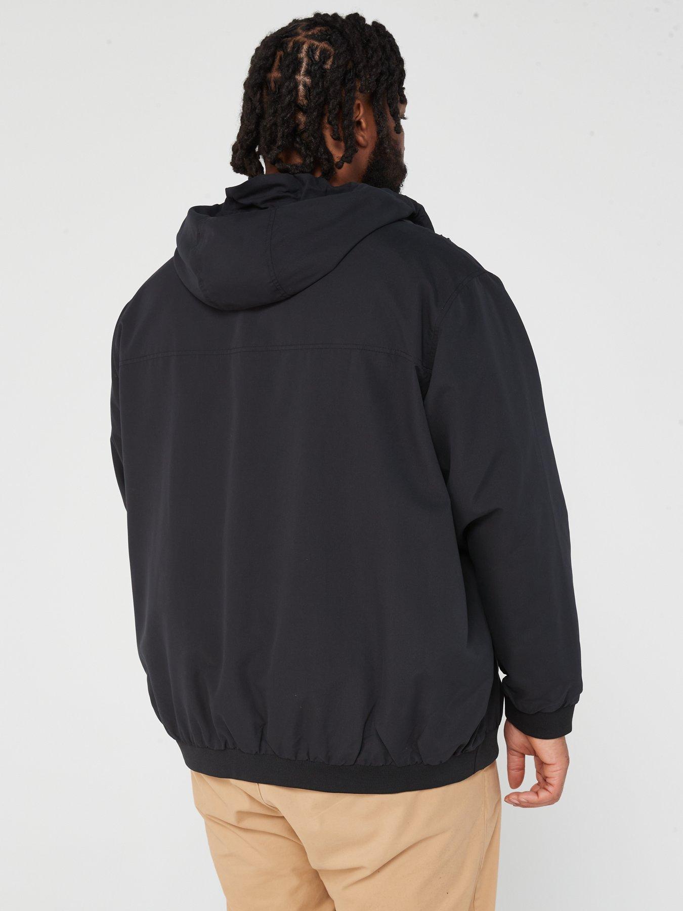 Image 2 of 4 of Jack & Jones Plus Rush Hooded Bomber Jacket - Black