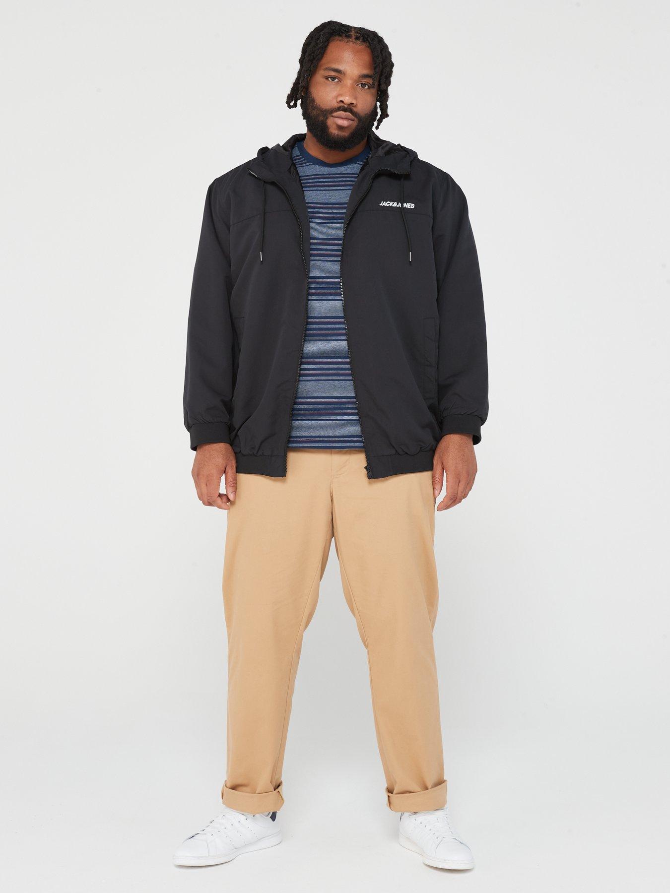 Image 3 of 4 of Jack & Jones Plus Rush Hooded Bomber Jacket - Black